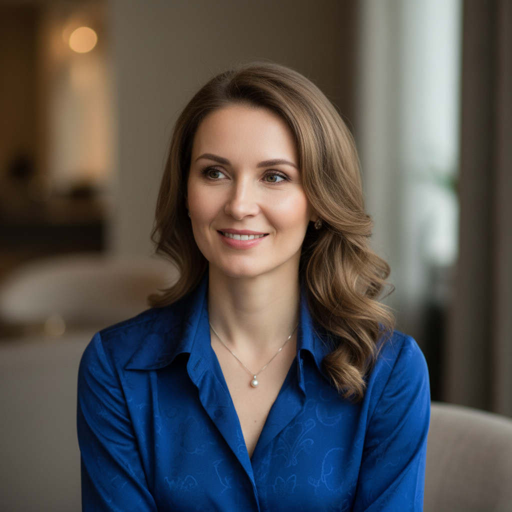 Elegant Eastern European female customer Elena portrait